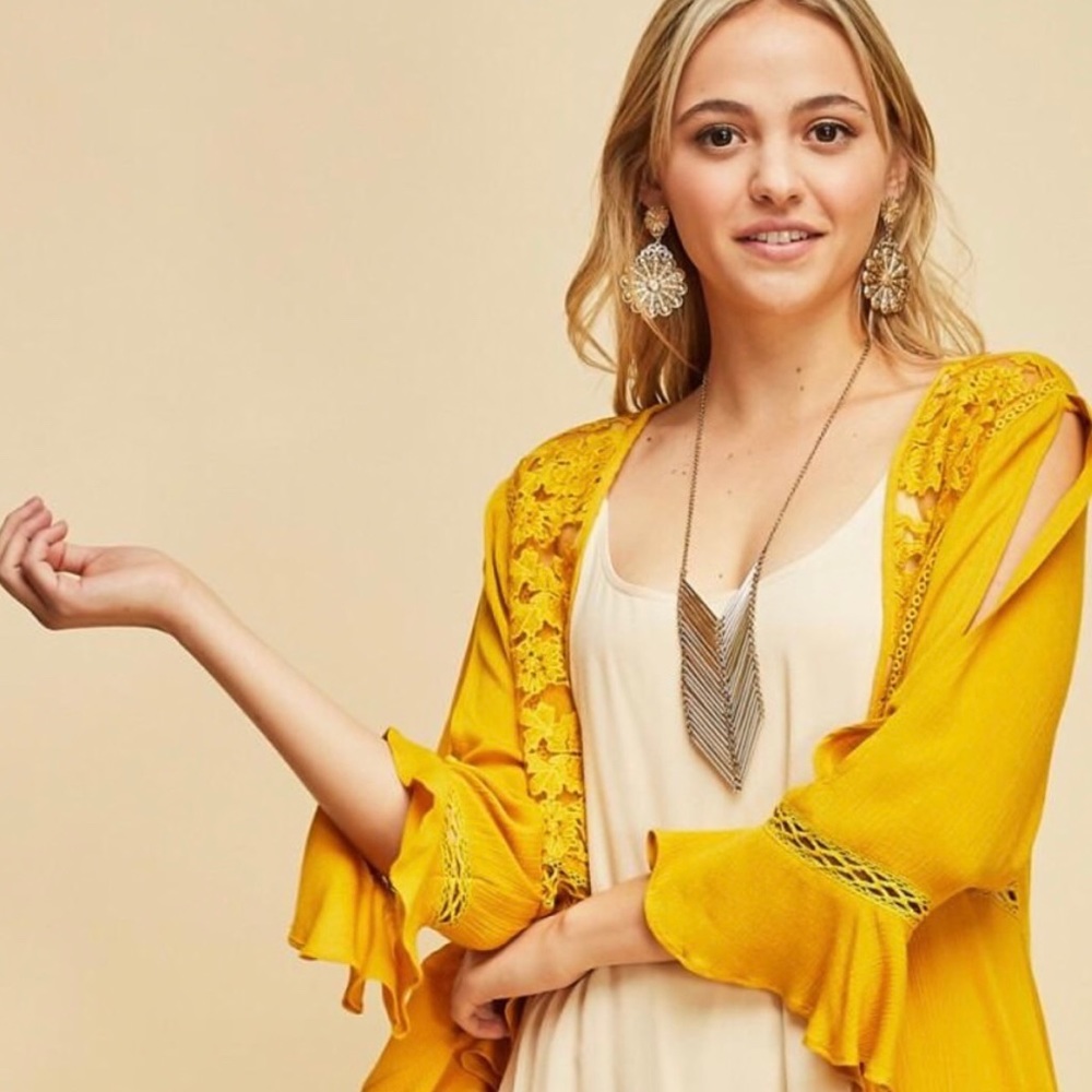 Entro open front rayon kimono SZ-Large